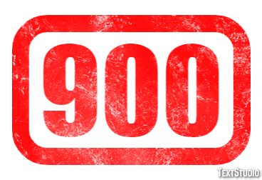 900 Text Effect and Logo Design Number