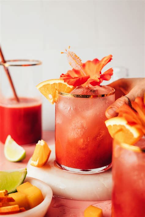 Sparkling Hibiscus Orange Mocktail - Minimalist Baker Recipes