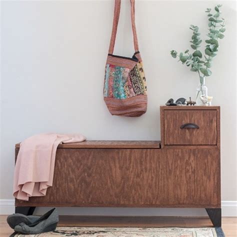 diy entryway bench  storage printable plans diy designs  anika