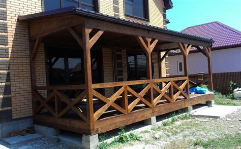 Терраса из бруса 2х6