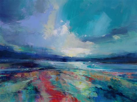 Magdalena Morey - Horizon Song I Abstract Landscape painting ...