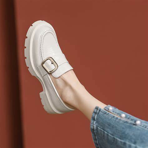 CHIKO Zetta Round Toe Block Heels Loafers Shoes