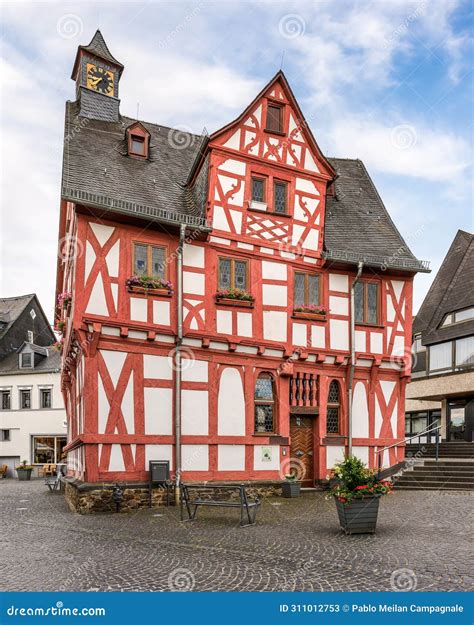 Medieval Town Hall of Rhens in Germany Stock Image - Image of rich ...