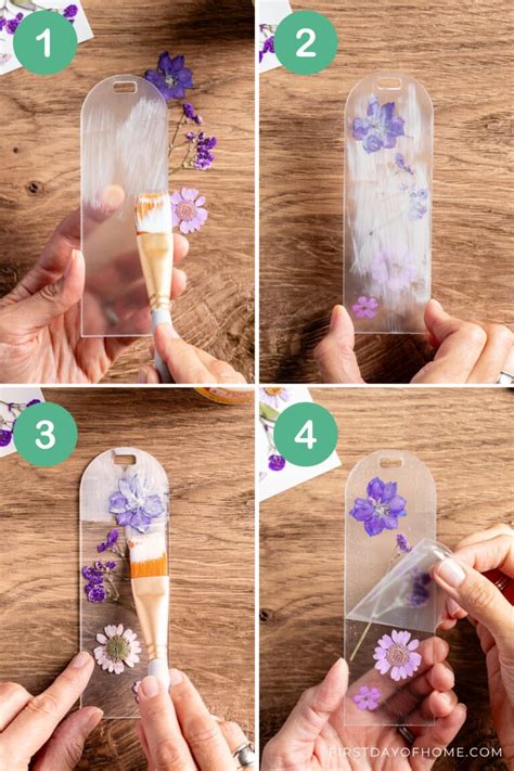 Easy Pressed Flower Bookmark | First Day of Home