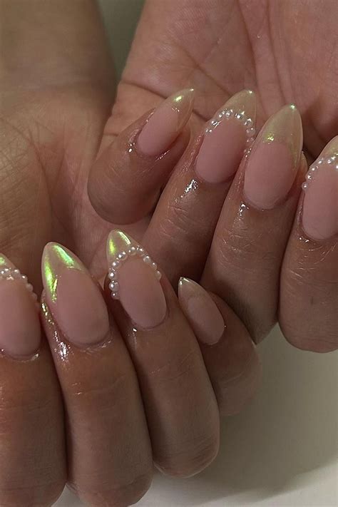 cute chrome nails designs   trendy manicure chrome nails