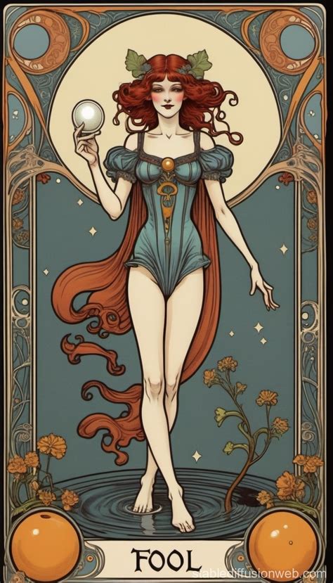 Tarot Art Nouveau Design | Stable Diffusion Online