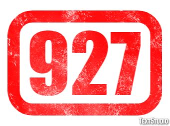927 Text Effect and Logo Design Number