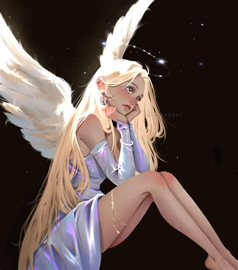 Annie 🌸 on Instagram: "Angel 😇 I drew her for 8 hours, but it seems