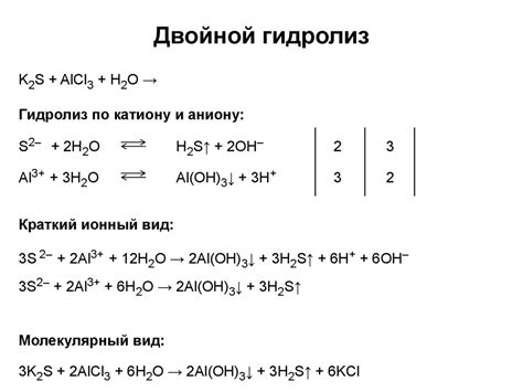 Гидролиз. Необратимый гидролиз - презентация онлайн
