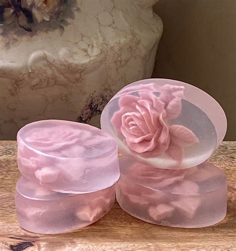 Clear rose soap by signature essential handmade soap flower etsy – Artofit
