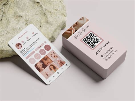 Instagram Business Cards, DIY Canva Digital Business Card, Esthetician