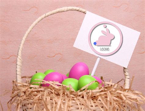 PRINTABLE Easter Tags, Easter Basket Tags, Personalized, Editable in ...