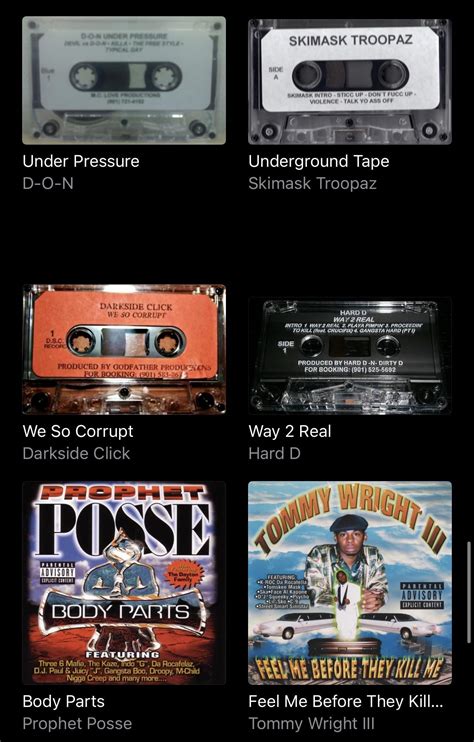 Here’s my current Memphis Rap library. It may not seem like much but it