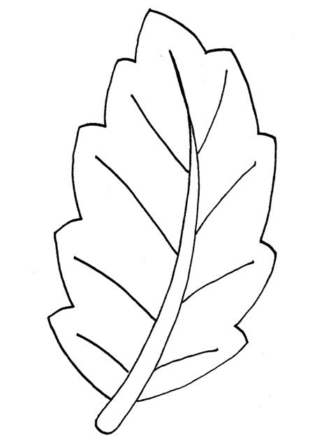 Printable Leaf - Coloring Home