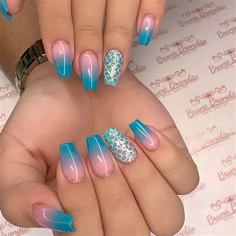 Unha De Gel Azul - Unha Em Gel Azul Decorada – Unha Decorada Simples