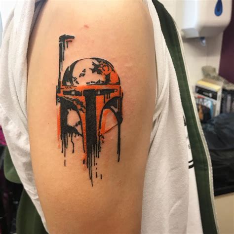 Mandalorian Helmet Outline Tattoo