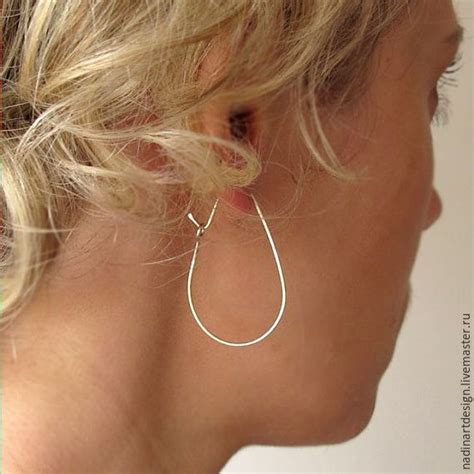Серьги из серебра 925 "Капли". Большие красивые серёжки в интернет ...
