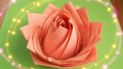 САМАЯ КРАСИВАЯ РОЗА ИЗ БУМАЖНЫХ САЛФЕТОК ЗА 1 МИНУТУ ДЕКОР ПРАЗДНИЧНОГО ...