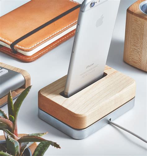 Maple iPhone Dock - Grovemade Steel Dock for iPhone 5, 6, 6 Plus