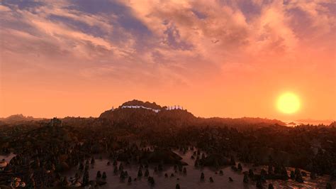 A clear evening over Vvardenfell & Solstheim : Morrowind
