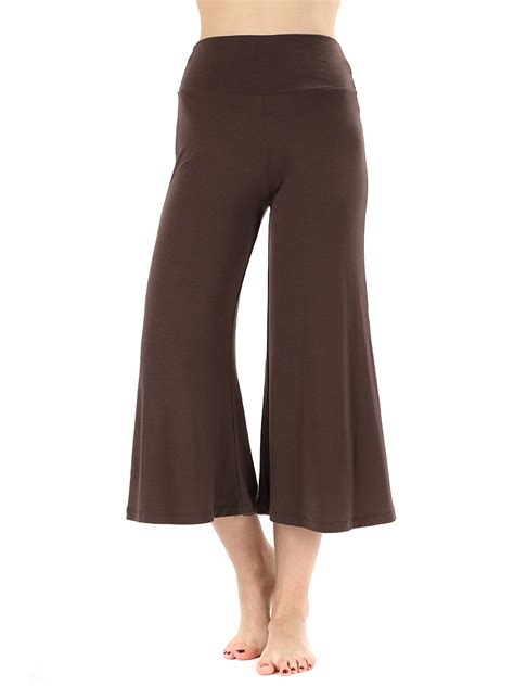 Womens Knit Capri Culottes Gaucho Wide Leg Pants - Walmart.com