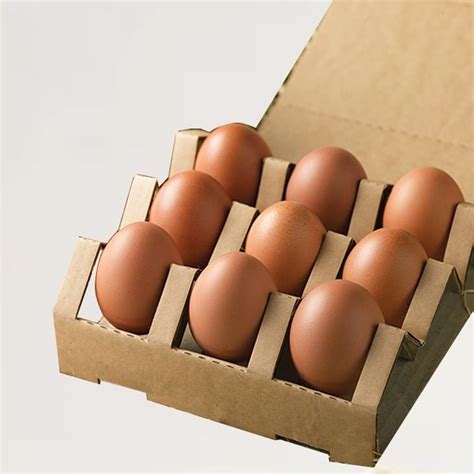 rectangular cardboard egg packaging box color brown  rs