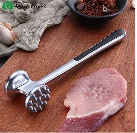 Молоток кухонный для отбивания мяса, тендерайзер, нержавеющая сталь ...