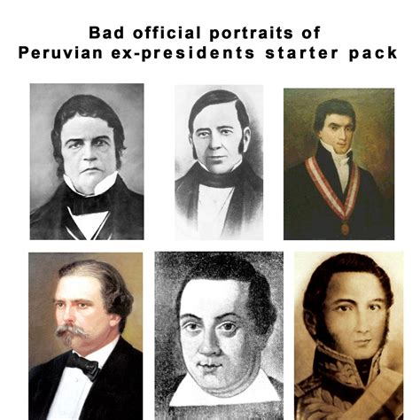 Bad official portraits of Peruvian ex-presidents starter pack : r