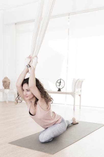 aerial yoga stock  pictures royalty  images istock