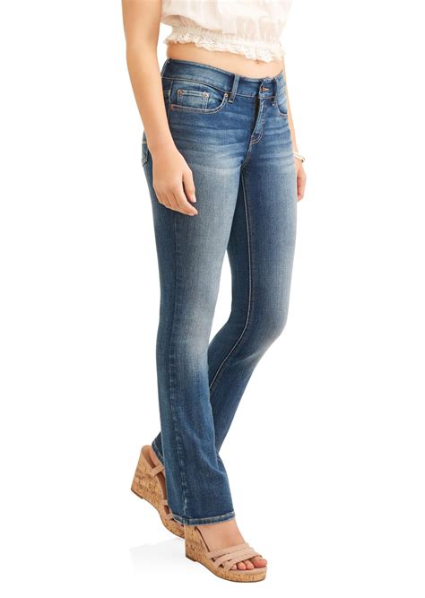 time  tru mid rise bootcut jeans womens walmartcom