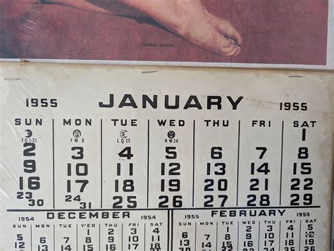 Lot - Vintage MARILYN MONROE Pin Up Calendar 1955
