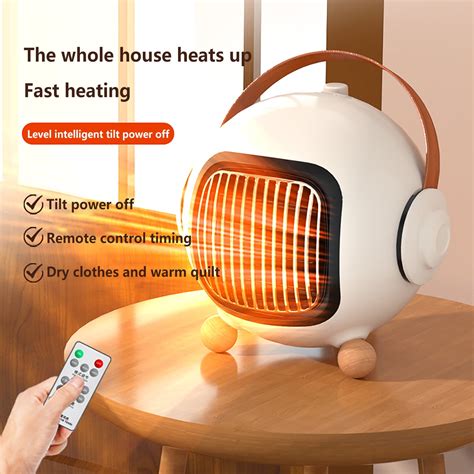 Space Heater Office & Portable Electric Heater Fast Heating Mini Desktop Fan Heater Winter ...