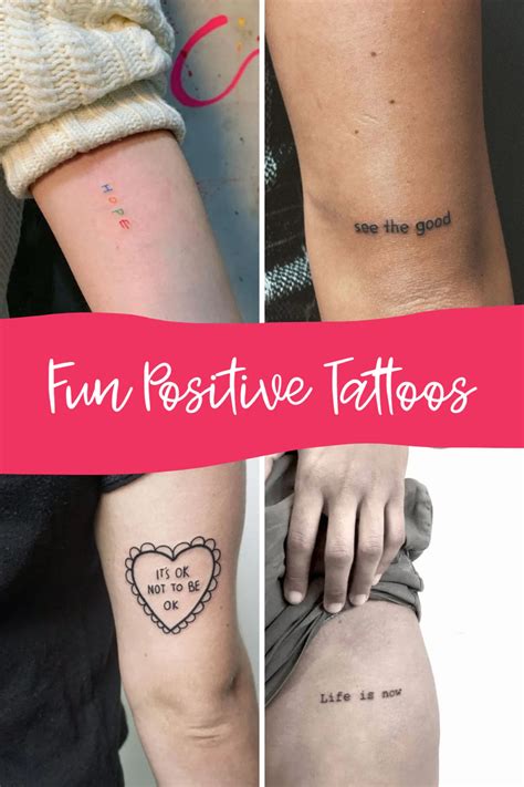 43+ Think Positive Tattoo Ideas + Designs