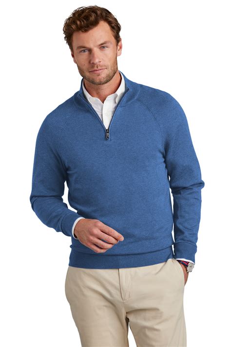 Buy Brooks Brothers Cotton Stretch 1/4-Zip Sweater - Brooks Brothers ...