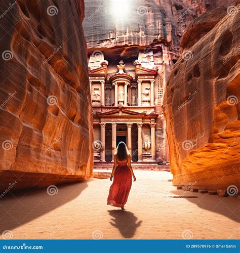 Captivating Petra: a Glimpse into Ancient Wonders Stock Photo - Image