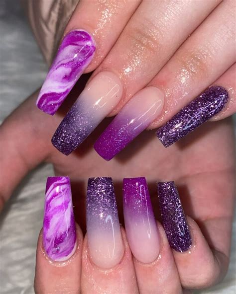 20+ Trending Stylish Purple Ombre Nails You Will Love