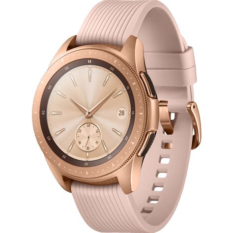 Samsung Galaxy Watch (42mm) (Android ve iPhone Uyumlu) Pembe/Altın - SM ...
