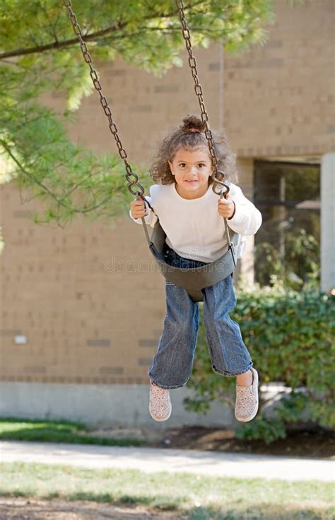 girl swinging stock photo image  kids children