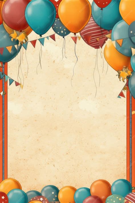 Empty birthday invitation card with space for text created with