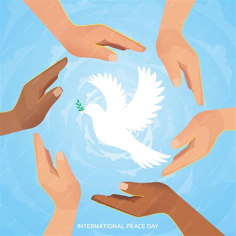 Cultura Da Paz Desenho - Conceito de dia internacional da paz ilustração conceito presente mundo ...