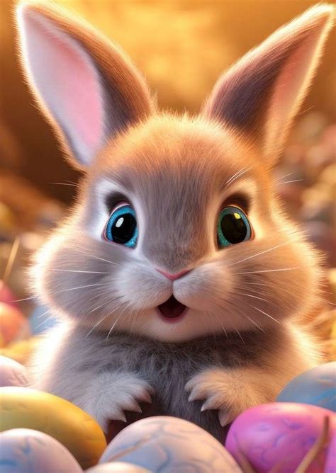 Coniglio e uova di Pasqua colorate - puzzle online