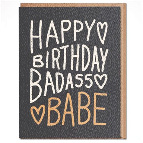 birthday card happy birthday badass babe