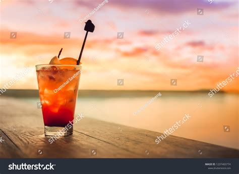 mocktail  table  swimming pool stock photo  shutterstock