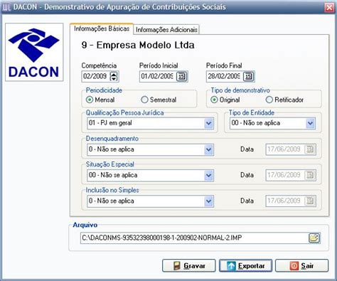 dacon demonstrativo de apuracao de contribuicoes sociais