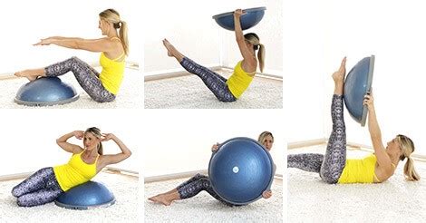 15-Minute Bosu Ball Ab Workout + Warm-up Routine