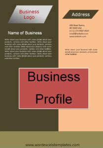 Business Profile Template | Free Word & Excel Templates