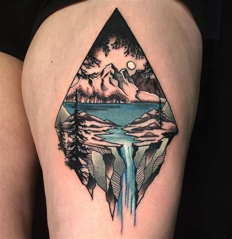 Overflowing Mountain by @vongray at @electricgrizzlytattoo in Canmore ...