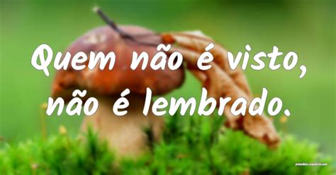 Quem Nao É Visto Nao É Lembrado - Quem não é visto, não é lembrado.
