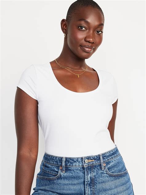 Short-Sleeve Scoop-Neck Bodysuit | Old Navy
