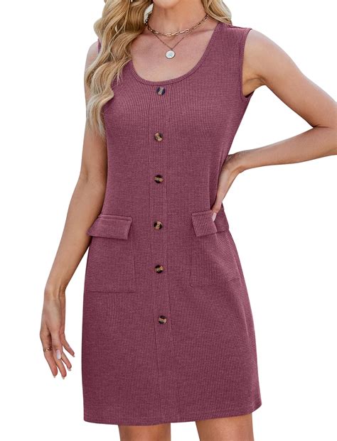 IWEMEK Women's Dress Crew Neck Fashion Trendy Wedding Guest Dress